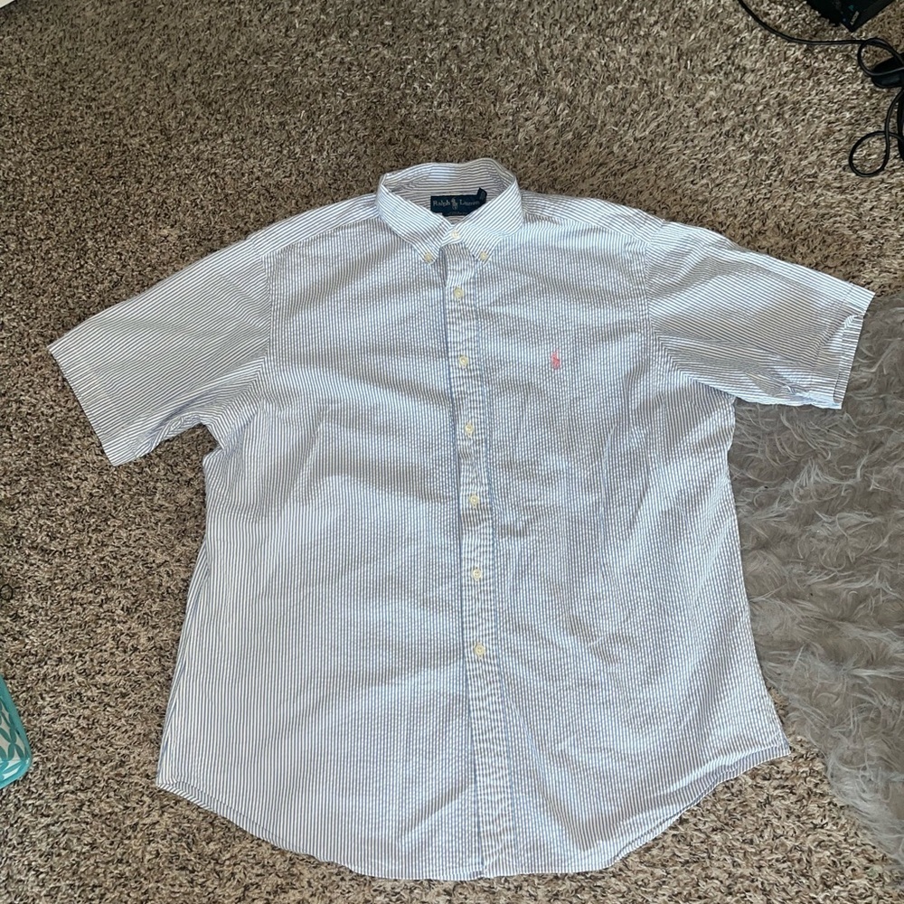 Polo Ralph Lauren Men's Blue Striped Shirt